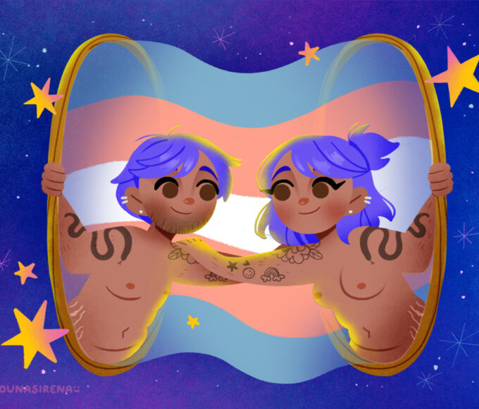 Acompañamiento médico trans - Ilustración por Lucina Castillo