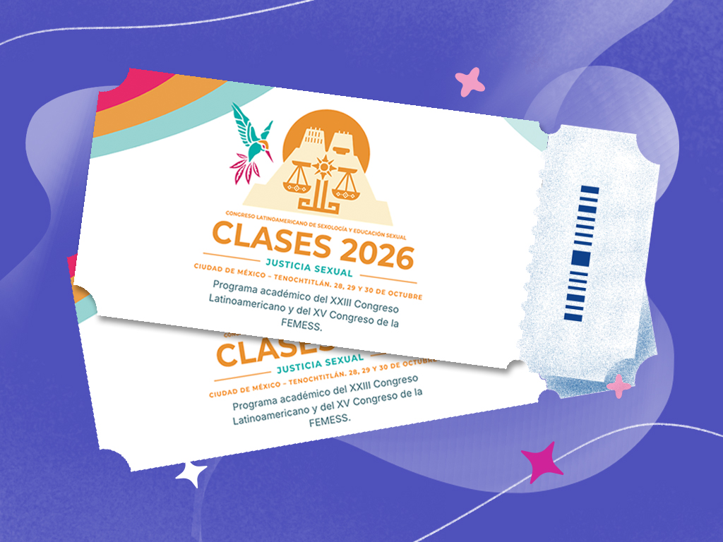 Ilustración de boletos con la imagen promocional del congreso CLASES 2026