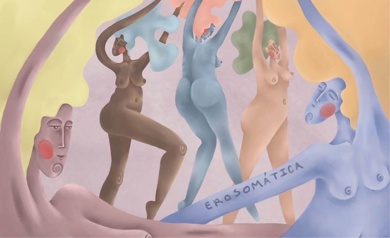 Ilustración de cuerpos libres en movimiento